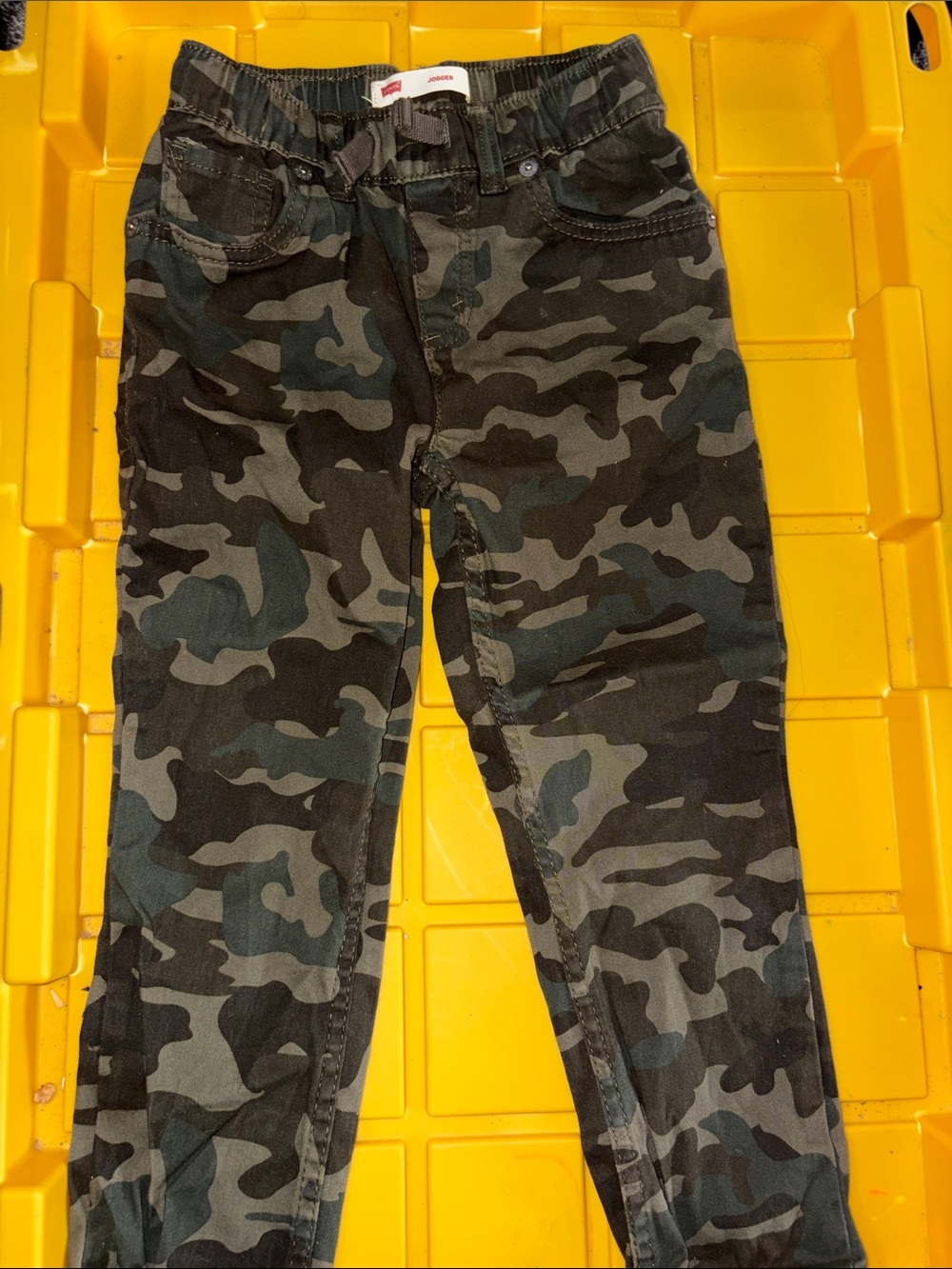Boy’s Camo Print Jeans - Green/Black